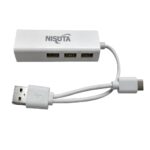 RED USB A RJ45 Y HUB 3 USB NS