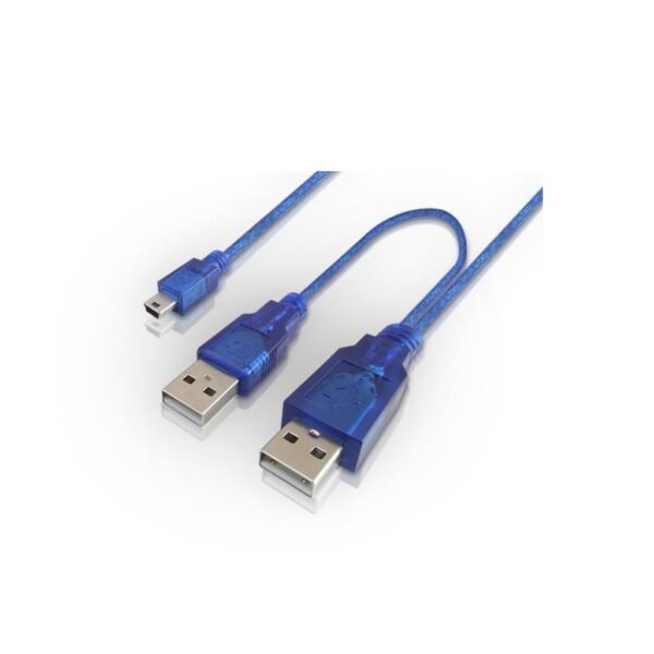 CABLE MINI USB A 2 USB AM 1M