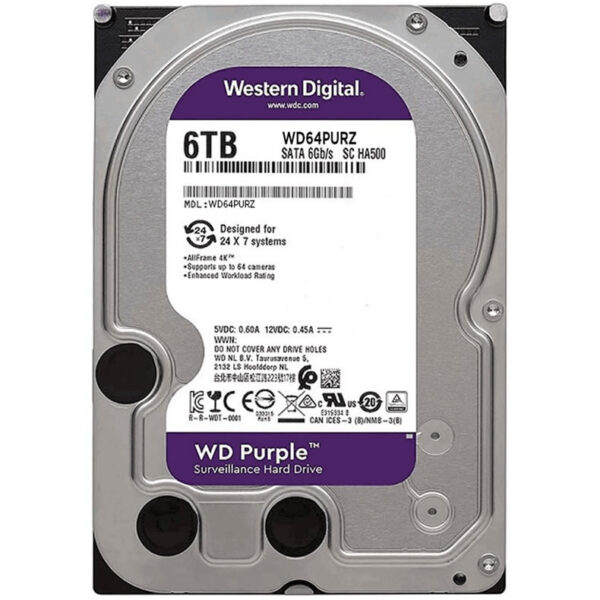 HD 6TB SATA III 64MB WD PURPLE