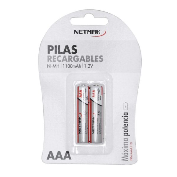 PILAS REC AAA X2 1100MAH 1.2V NETMAK