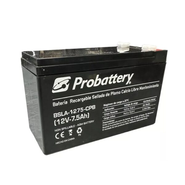 BATERIA UPS GEL 12V 7.5AH  PROBATTERY