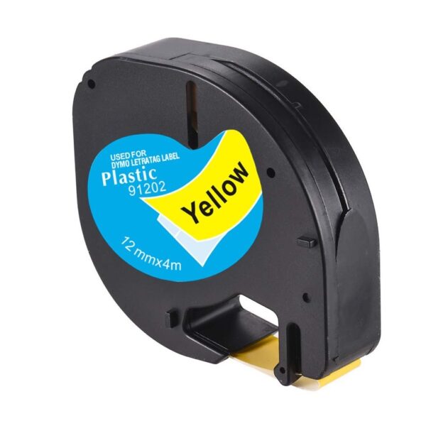 CINTA ALT. DYMO 91202 12MM NEGRO/AMARILLO