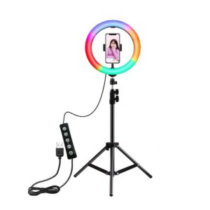 ARO DE LUZ LED RGB C/TRIPODE