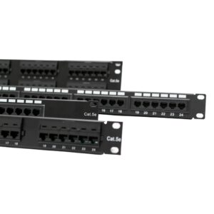 PATCH PANEL 24P CAT 5E GLC BK