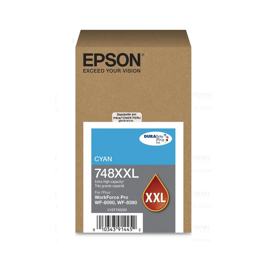 EPSON 748 XXL CYAN 69ML 7.000 PAG.
