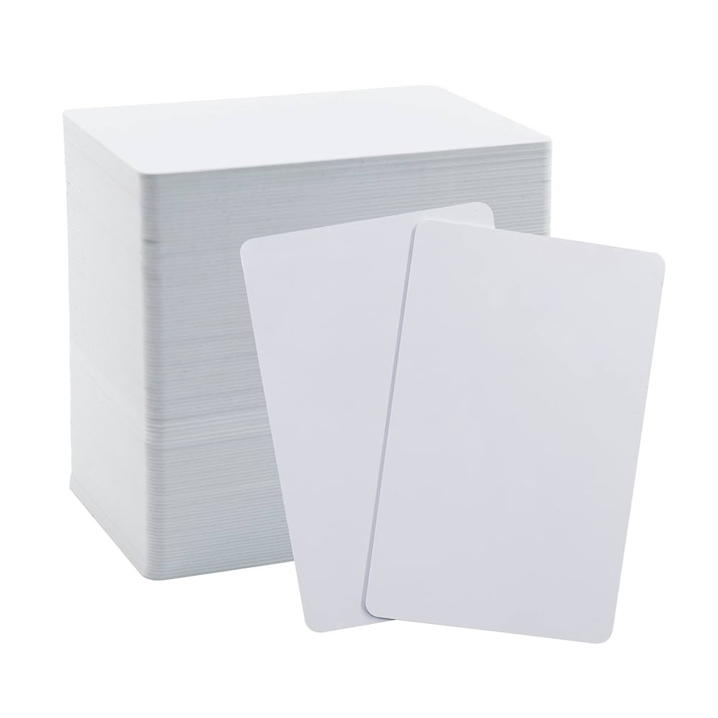 TARJETA BLANCA PVC CR-80 X100U.